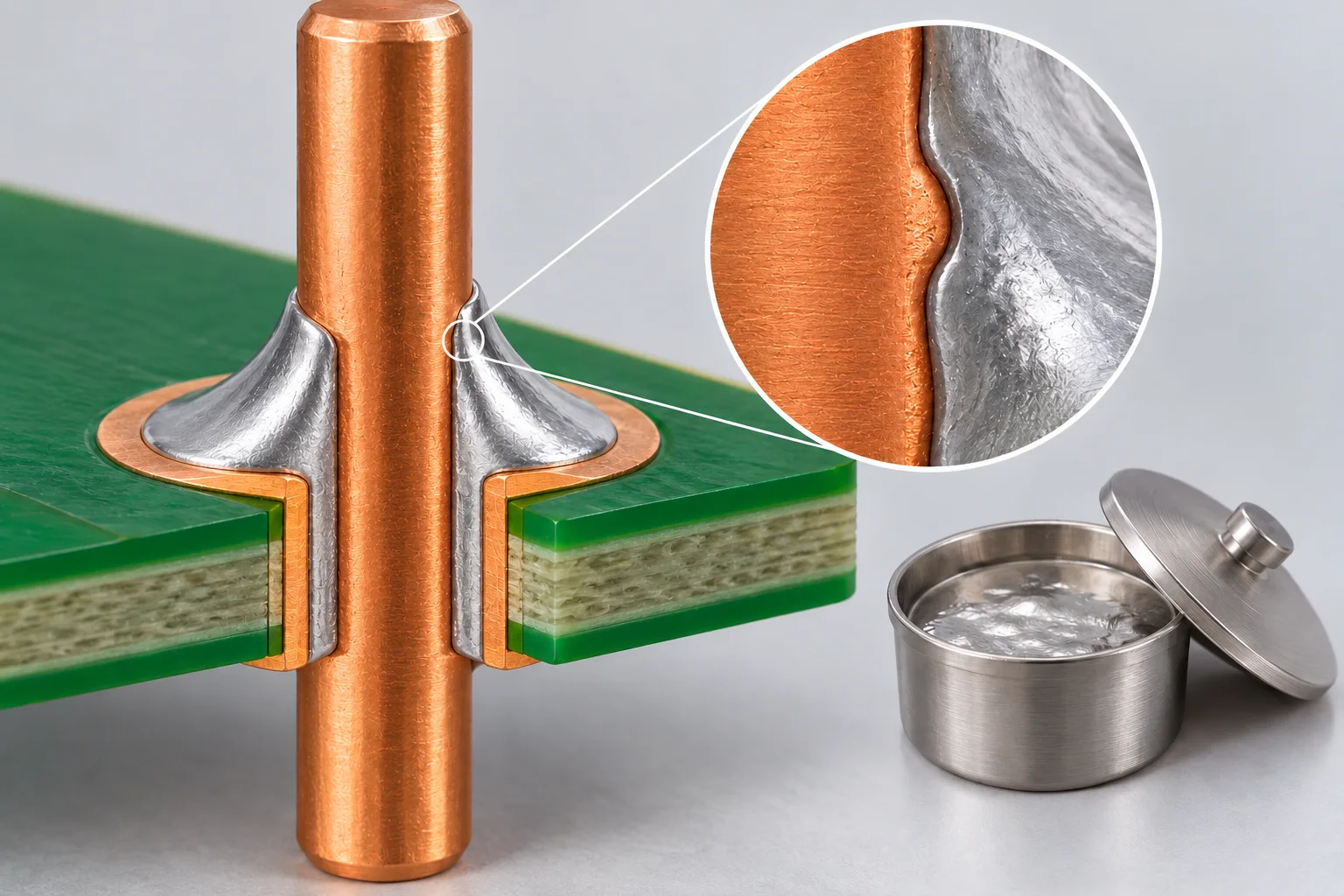 PCB solder terminals: investigating copper dissolution and solder-bath analysis