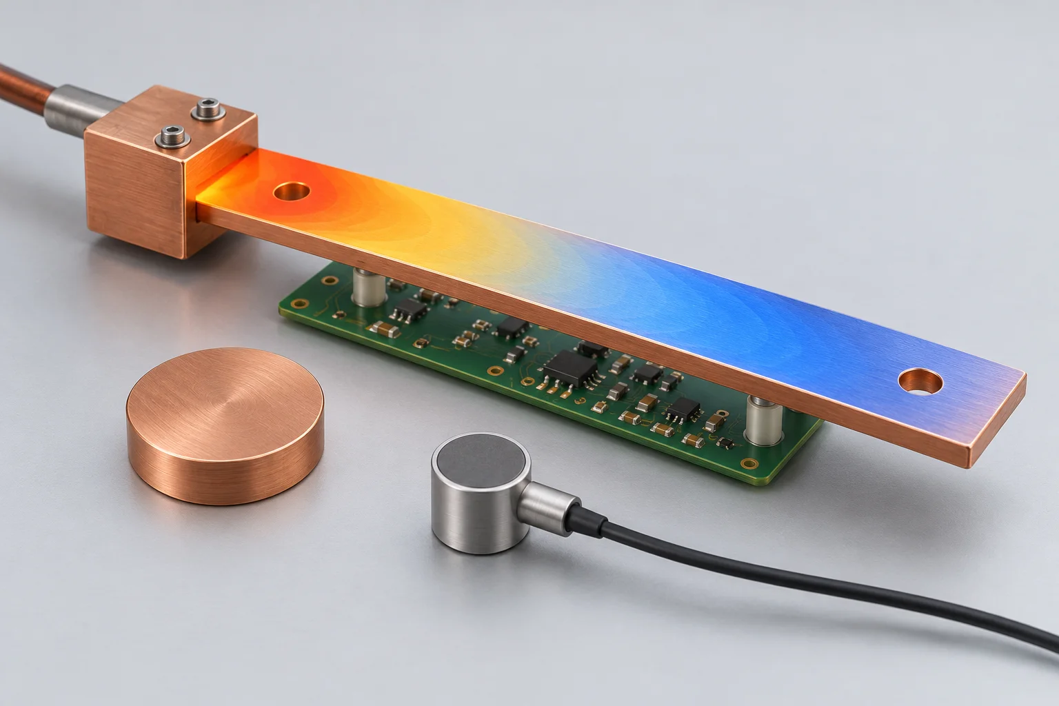 PCB busbar thermal properties: diffusivity versus conductivity