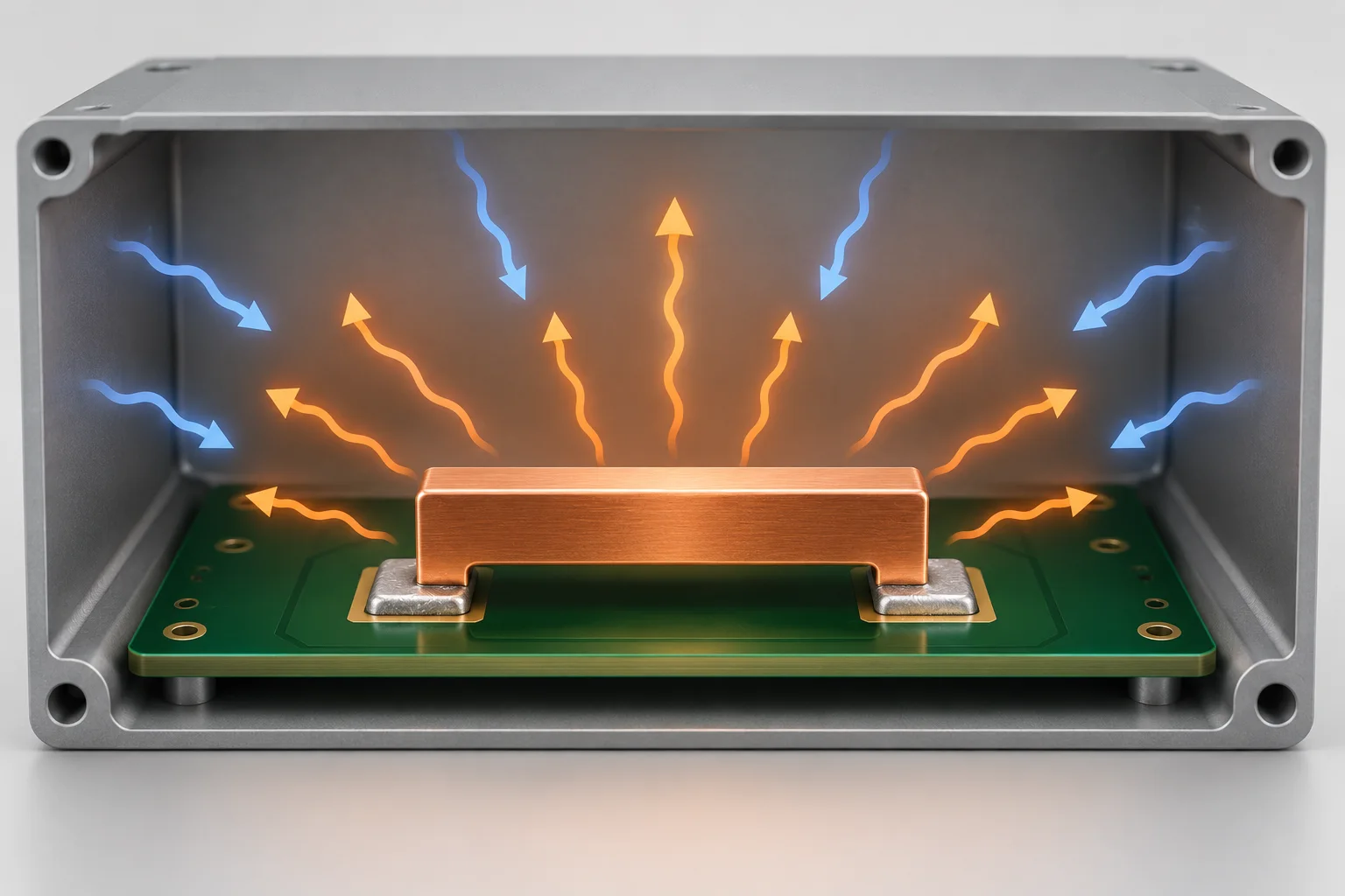 PCB Copper Busbar Radiation Heat Loss: Area and Surrounding Temperature