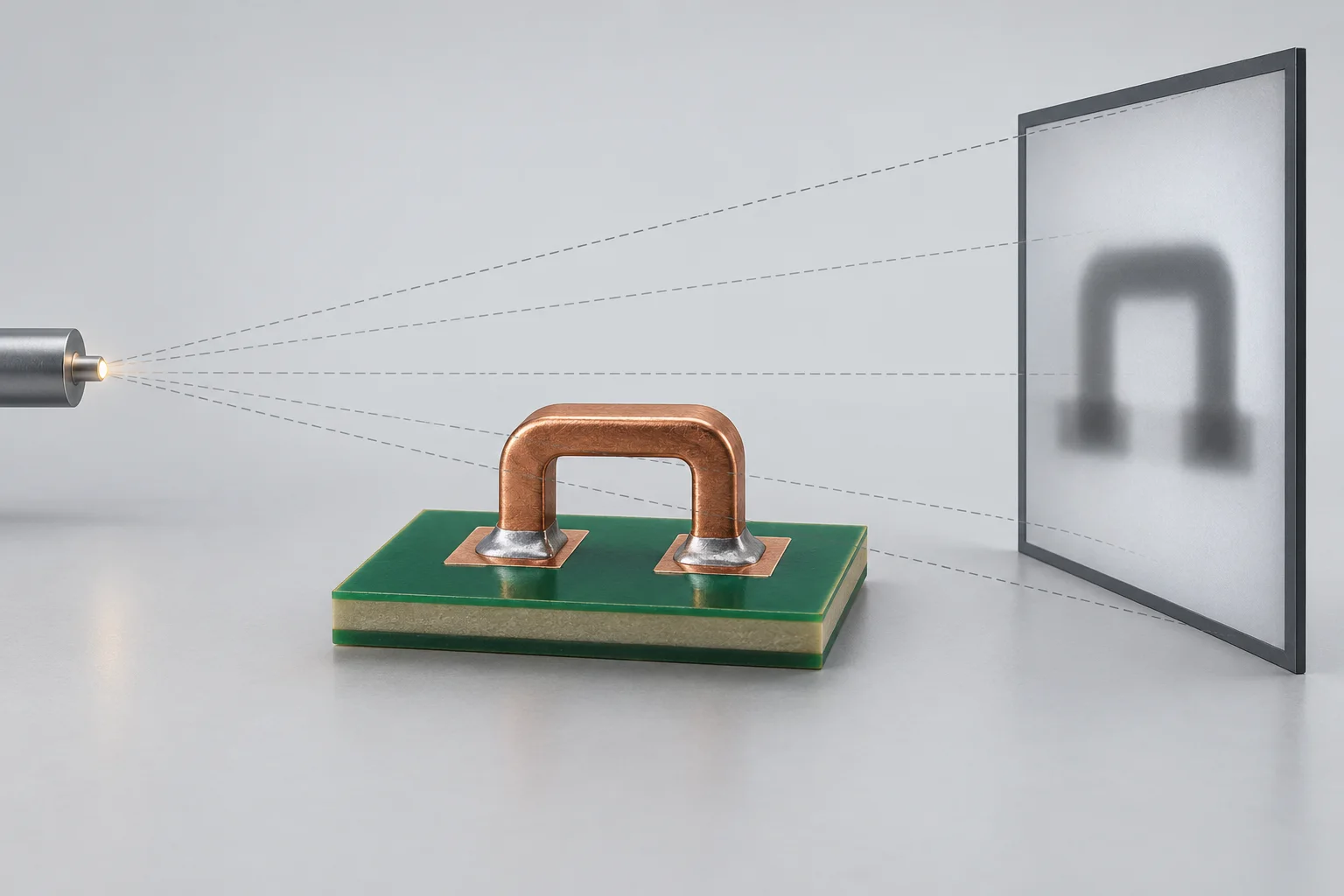 PCB Jumper X-ray Inspection: Geometric Magnification and Pixel Sampling
