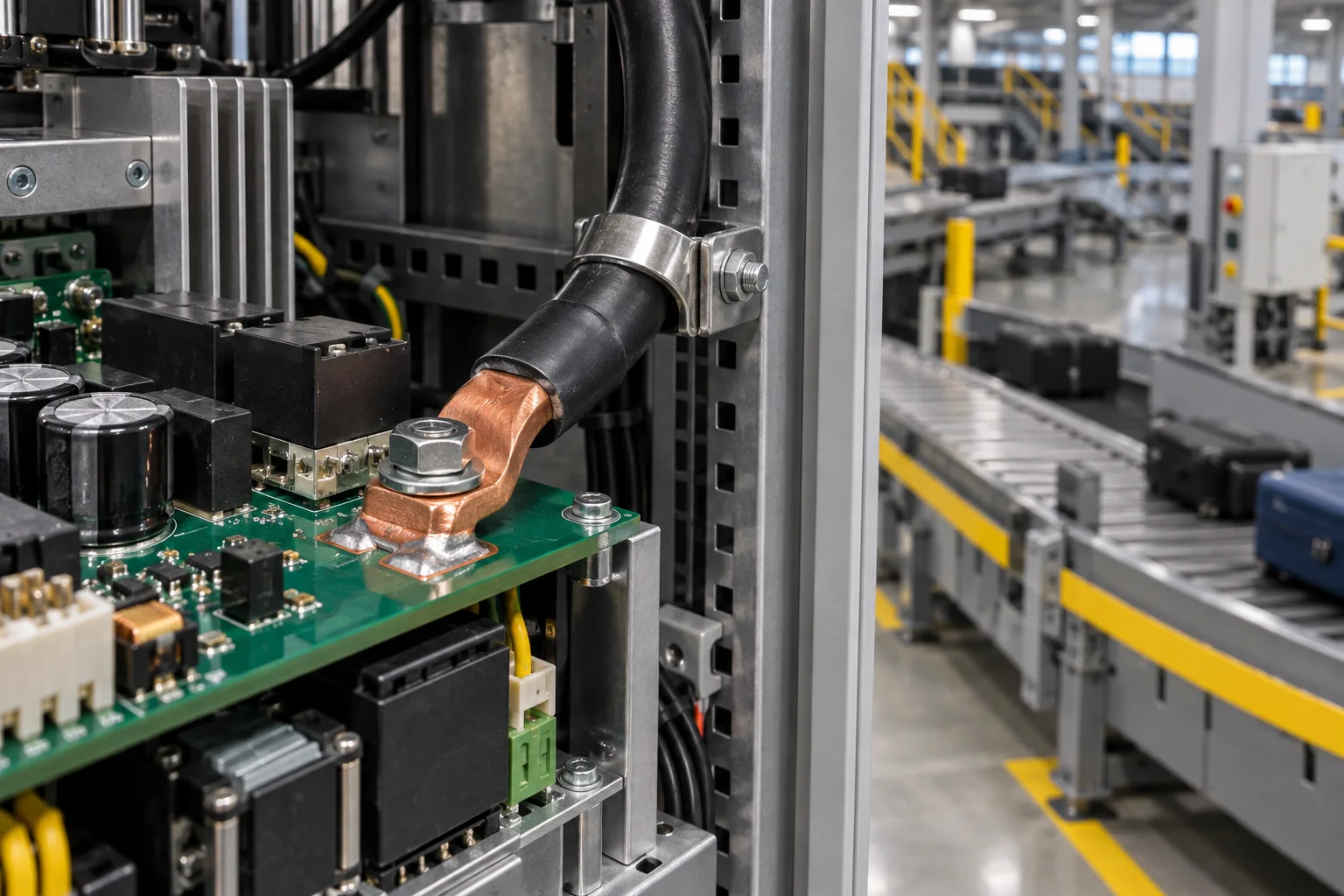 How to select PCB welding terminals for airport baggage conveyor VFDs: start-stop, vibration and service validation