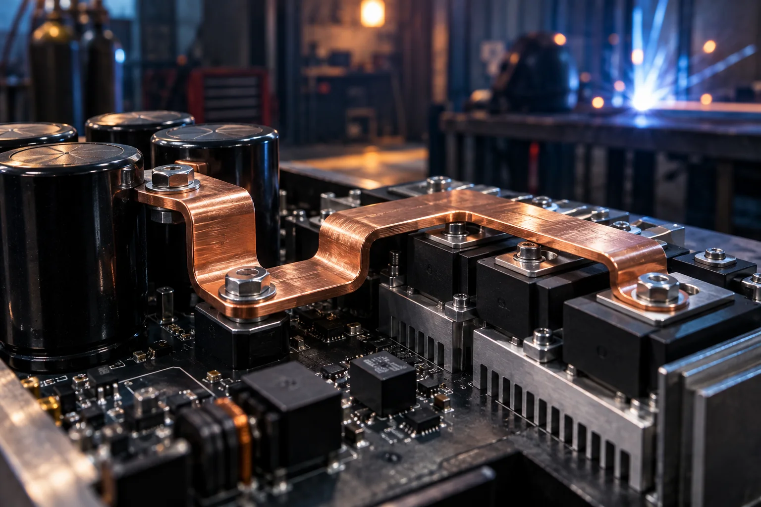 How to select an SMD busbar for arc-welding inverters: pulsed load, dust and soldering validation